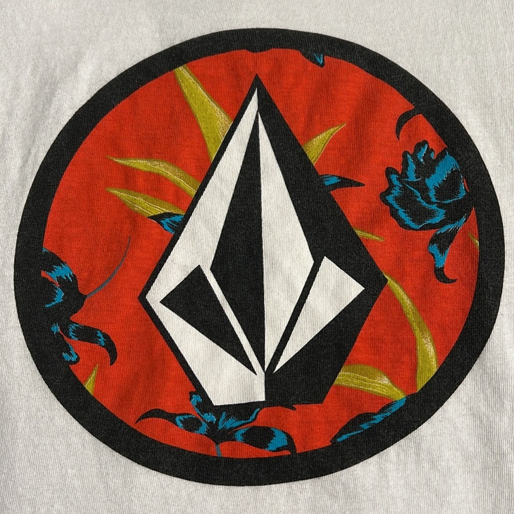 Volcom stone Hawaii T-shirt. Boys large. 100% cotton. White. Bird of Paradise. - Picture 3 of 4